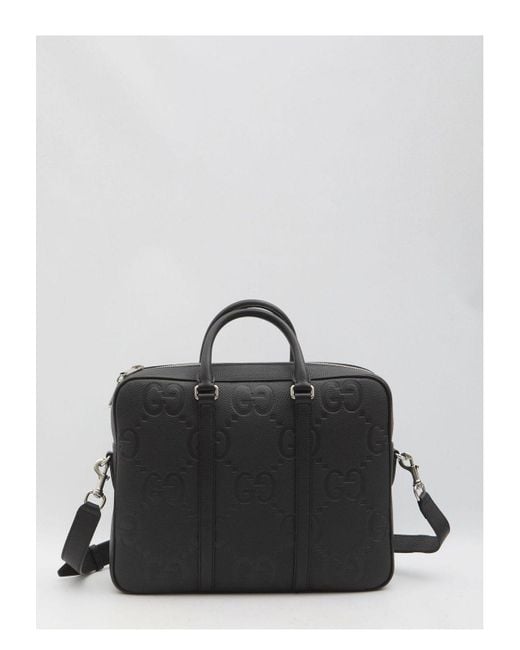 Gucci Gray Jumbo Gg Document Holder for men