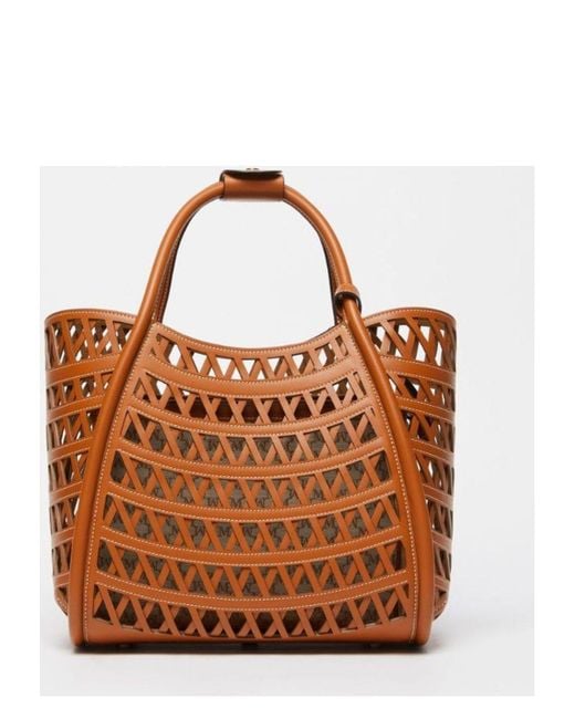 Max Mara Brown Marinesweaving Handbag