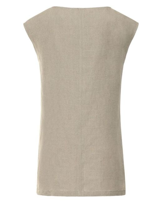 Max Mara Gray Colimbo Linen Blouse Top