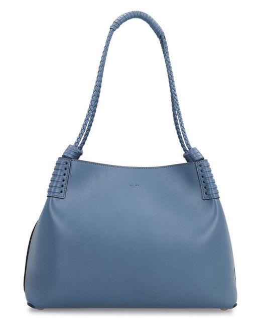Etro Blue Libra Small Leather Tote