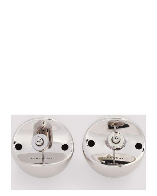 Givenchy White Curve 30Mm Earrings