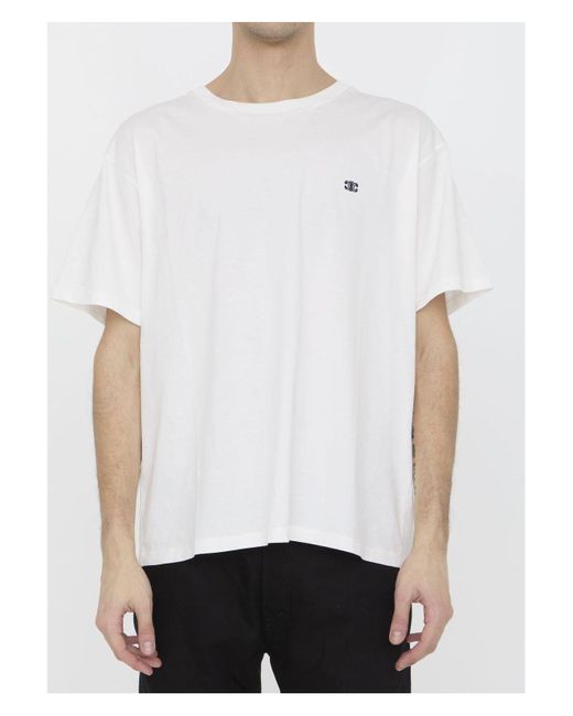 Céline White Triomphe T-Shirt for men