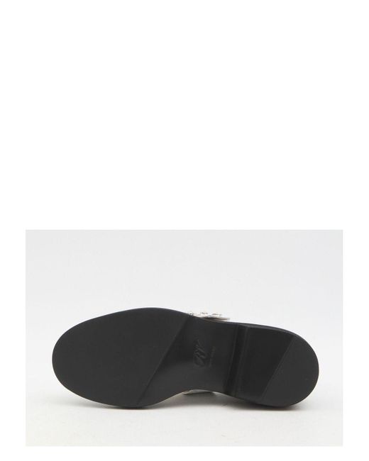 Roger Vivier White Viv' Rangers Ballet Flats