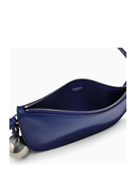 ショルダーバッグ・ポシェット Burberry Medium Shield Blue Leather Bag Burberry Medium Shield Leather Bag in Blue | Lyst