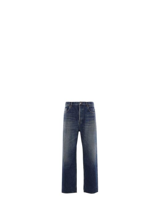 Saint Laurent Blue High-Rise Denim Jeans for men