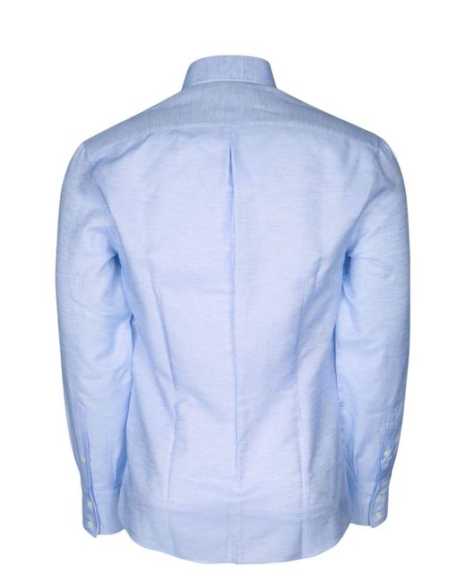 Brunello Cucinelli Blue Camicia Shirt for men