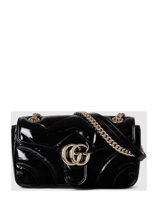 Gucci Black Gg Marmont Shoulder Bag