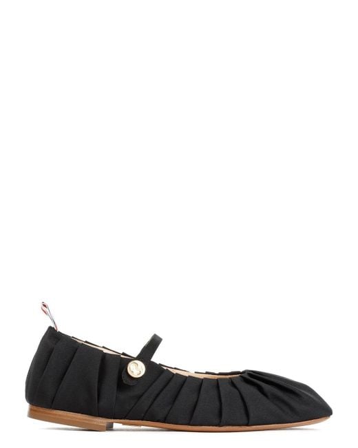 Thom Browne Black Fabric John Ballerinas