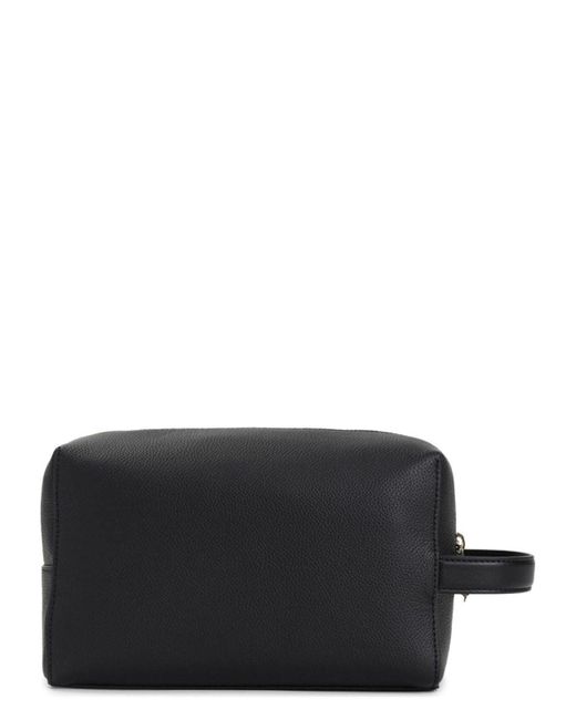 Paul Smith Black Signature Stripe Leather Beauty-Case for men