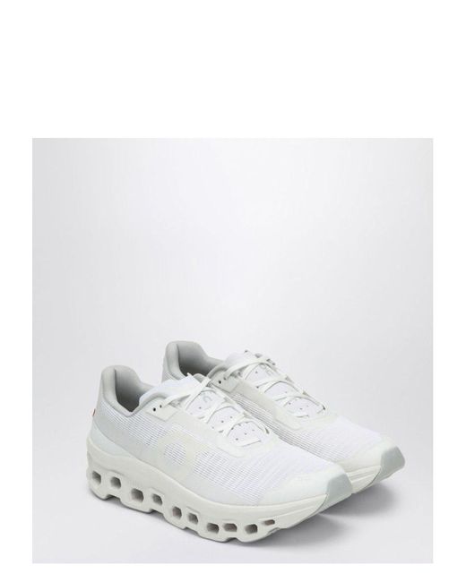 On Shoes White Cloudmster Low-Top Sneaker for men