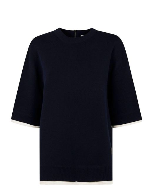 Lanvin Blue Two-Layer T-Shirt for men