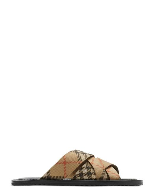 Burberry Multicolor Mf Pavillon Chk Sandals for men