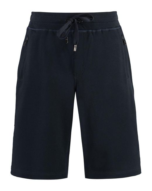 Dolce & Gabbana Blue Cotton Bermuda Shorts for men