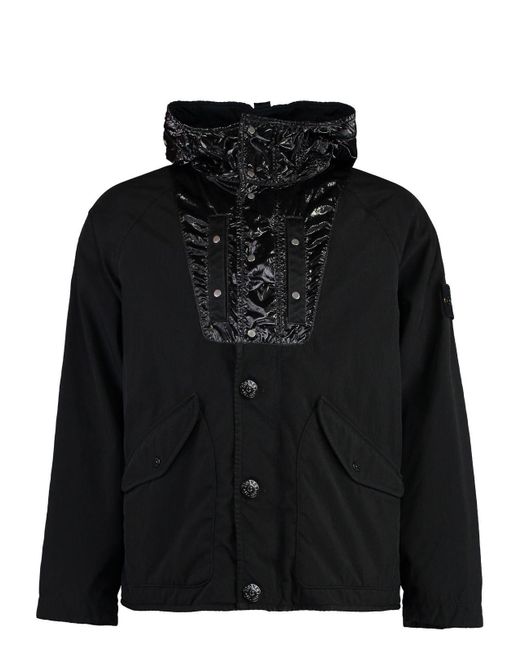 Stone Island Black Techno Fabric Jacket for men