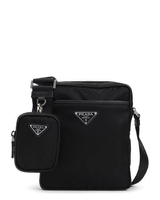 Prada Black Polyamide Cross Body Bag for men