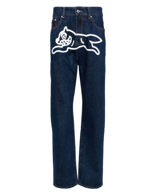 BBCICECREAM Blue Running Dog Denim Jeans for men