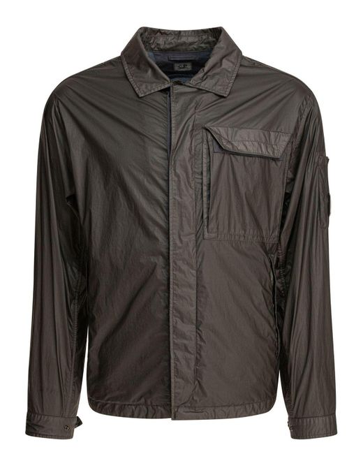 C P Company Black Cs Ii Lens Jacket for men