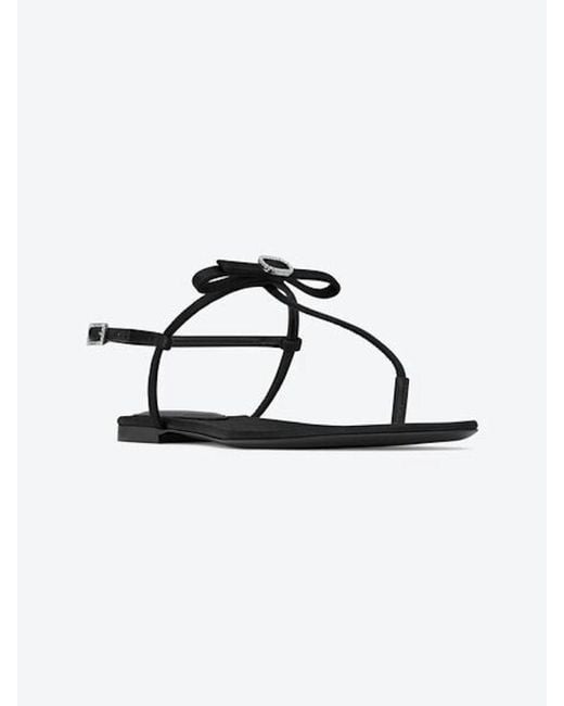Saint Laurent Jota Sandal in Black | Lyst