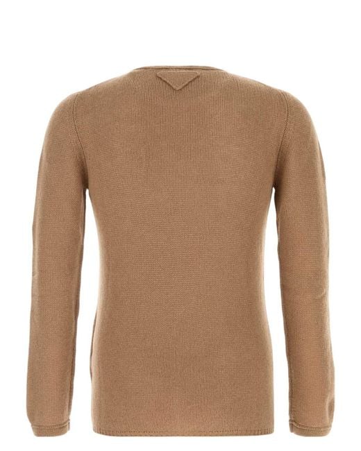 Prada Brown Cashmere Sweater for men