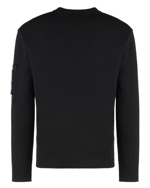 Givenchy Black Crew-Neck Wool Sweater for men