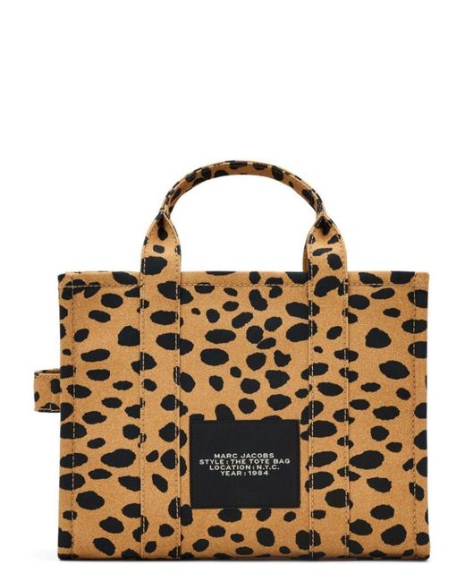 Marc Jacobs Metallic The Cheetah Canvas Medium Tote Bag