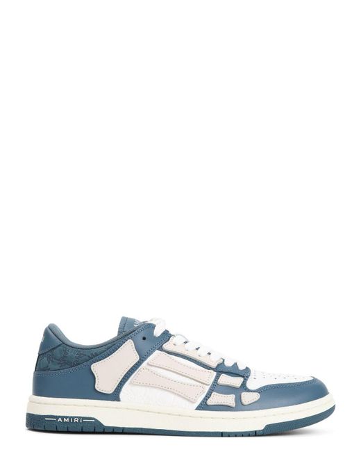 Amiri White Debossed Quad Skeleton Sneakers for men