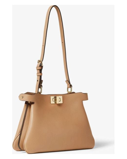Fendi Natural Peekaboo Shoulder Bag
