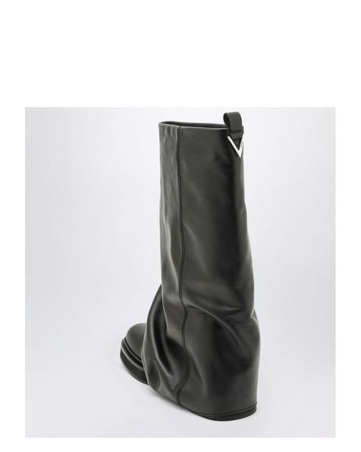 The Attico Black Combat Robin Leather Boot
