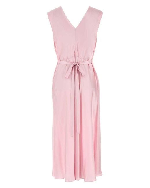 ワンピース PRADA PINK SATIN DRESS Prada Satin Dress in Pink | Lyst