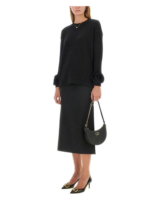 Valentino Black Wool Jersey