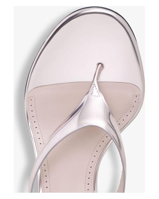 Alaïa White Tong Sandals 90