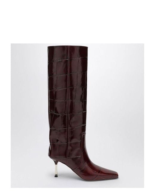 Paris Texas Red Bettina High Boot With Coconut Effect