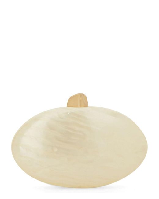 Cult Gaia Natural Acrylic Brass Clutches