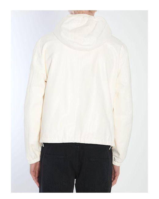 Dolce & Gabbana White Reversible Leather Jacket for men
