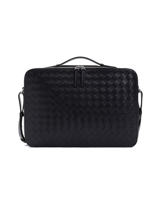 Bottega Veneta Black Getaway Slim Briefcase for men