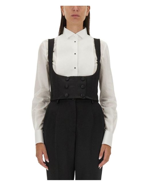 Dolce & Gabbana Black Doublebreasted Tuxedo Vest