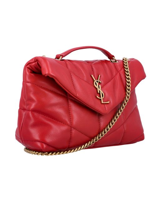 Saint Laurent Red Toy Puffer Mini Bag for men