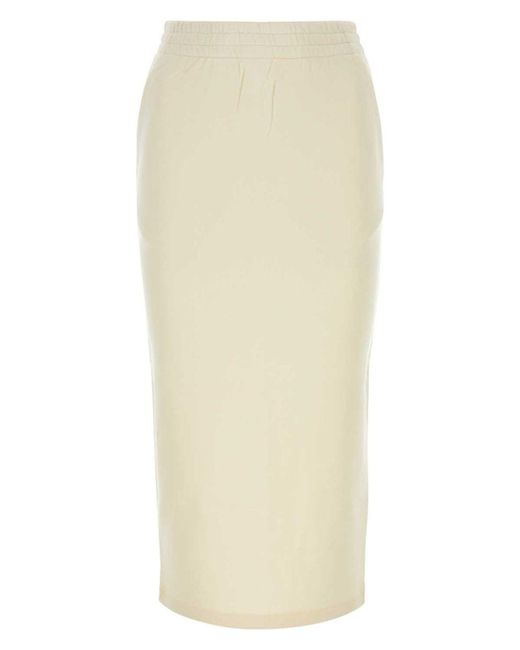Prada Natural Cream Cotton Skirt