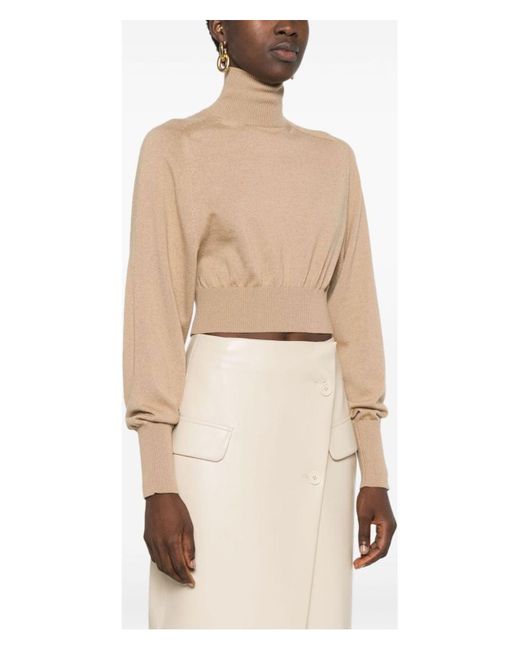 Max Mara Natural Wool Turtle-Neck Sweater