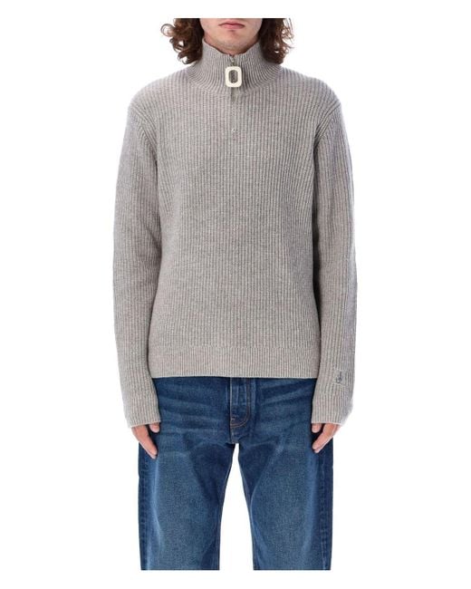 J.W. Anderson Gray Jwa Puller Half Zip Jumper Sweater for men