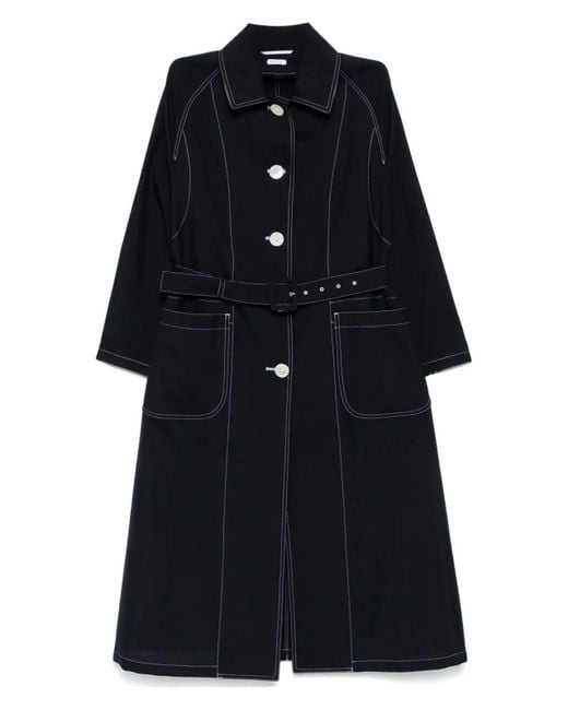 Thom Browne Black Patch Pocket Car Coat