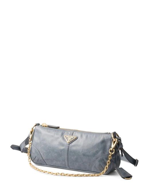 Prada Blue Re-Edition 2002 Leather Shoulder Bag