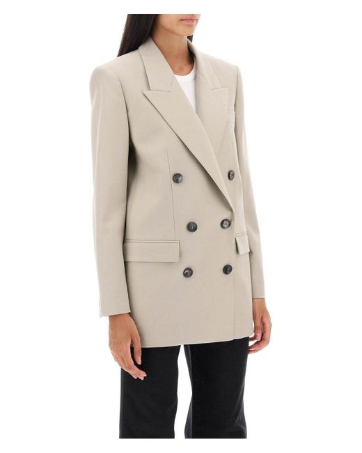 ジャケット Isabel Marant Sand wool Nevimea blazer Isabel Marant Sand Wool Nevimea Blazer in Natural | Lyst