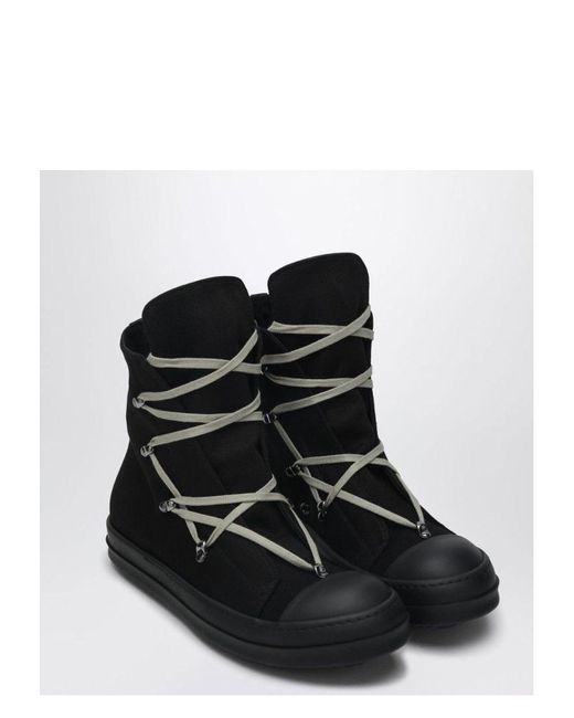 Rick Owens Black Hexa Denim Sneakers for men