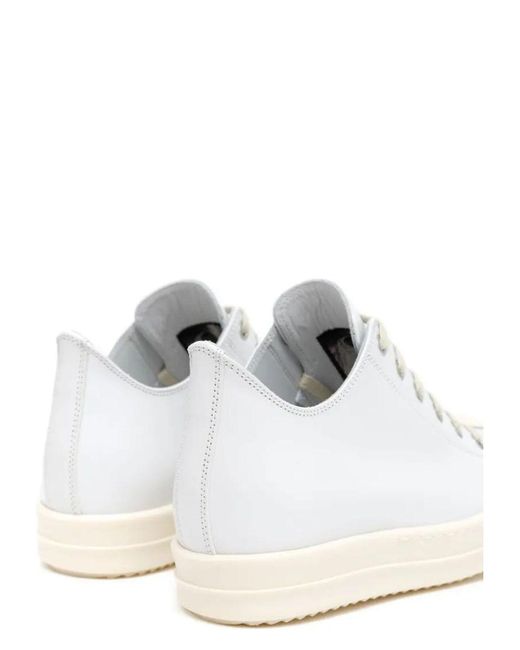 Rick Owens White Low Sneakers