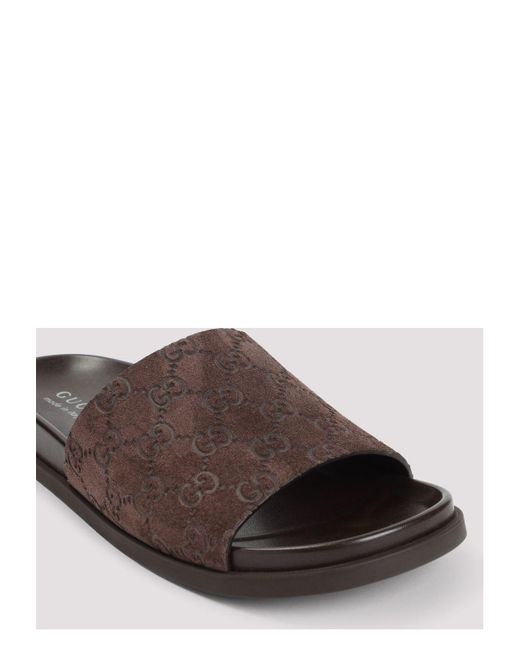 Gucci Brown Rhein Open Sandals for men
