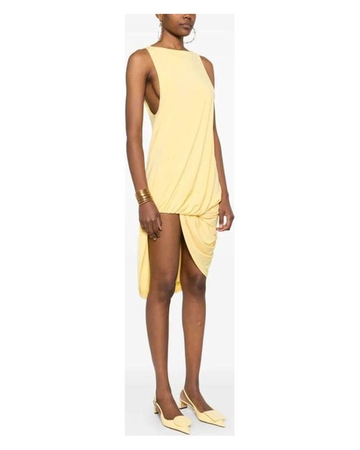 Jacquemus Metallic La Robe Peplo Courte