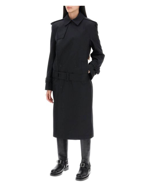 トレンチコート Burberry Black Silk Blend Trench Coat Burberry Black Silk Trench Coat | italist