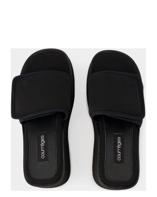 Courreges Scuba Wave Sandals in Black | Lyst