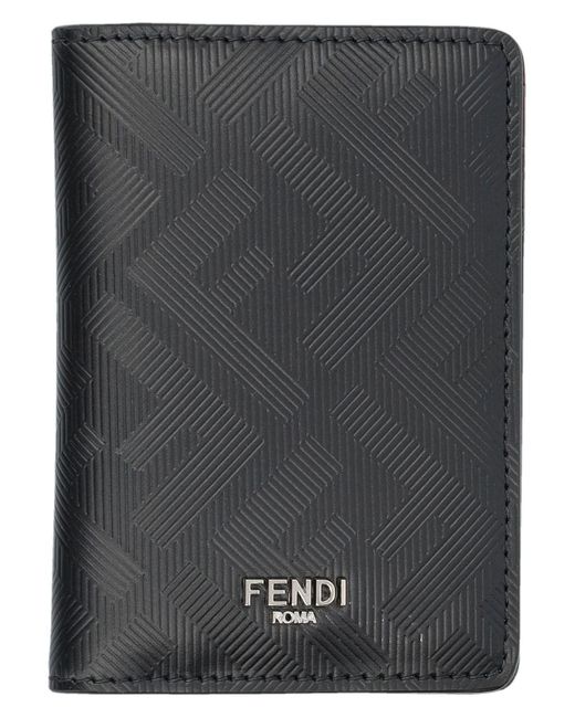 Fendi Black Shadow Card Holder for men